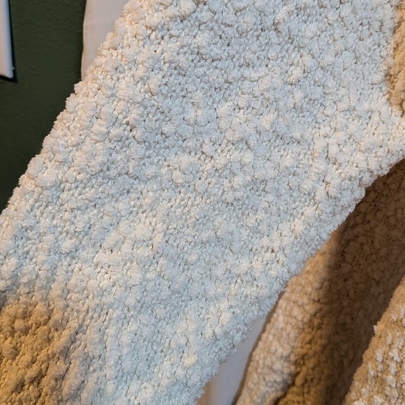 J Jill Chunky Warm CozyWinter Ivory Texture Popcorn Knit ShawlCollar 2X Sweater - Picture 4 of 7